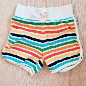 3T Hannah Andersson rainbow Terry shorts